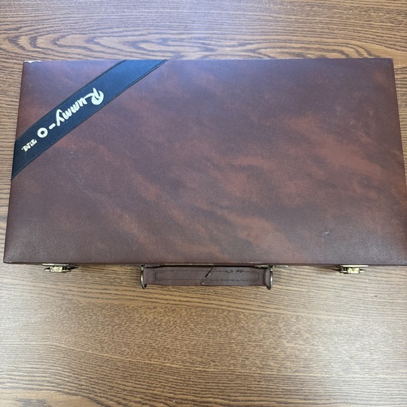 VTG Cardinal Rummy-O Game in Faux Leather Brass Travel Case 70s w Instructions - Picture 4 of 5